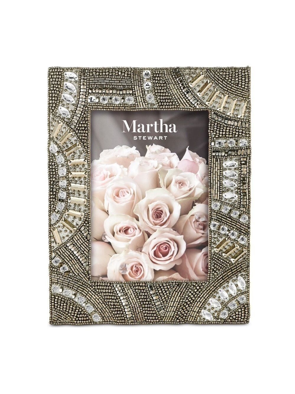 NWT Martha Stewart slate beaded picture frame 5 x 7